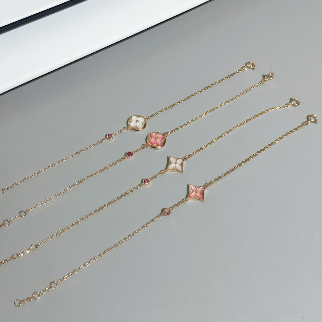 LOUIS* Color Blossom Flower Pendant Bracelet