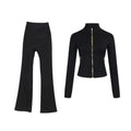 【Gold zipper】Short DF jacket and wide-leg pants set