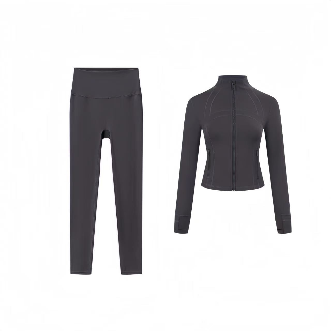 Short DF jacket and Cropped pants set