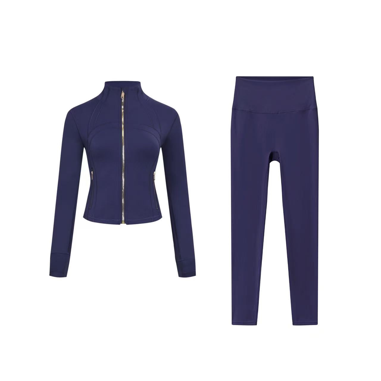 【Gold zipper】Short DF jacket and Cropped pants set