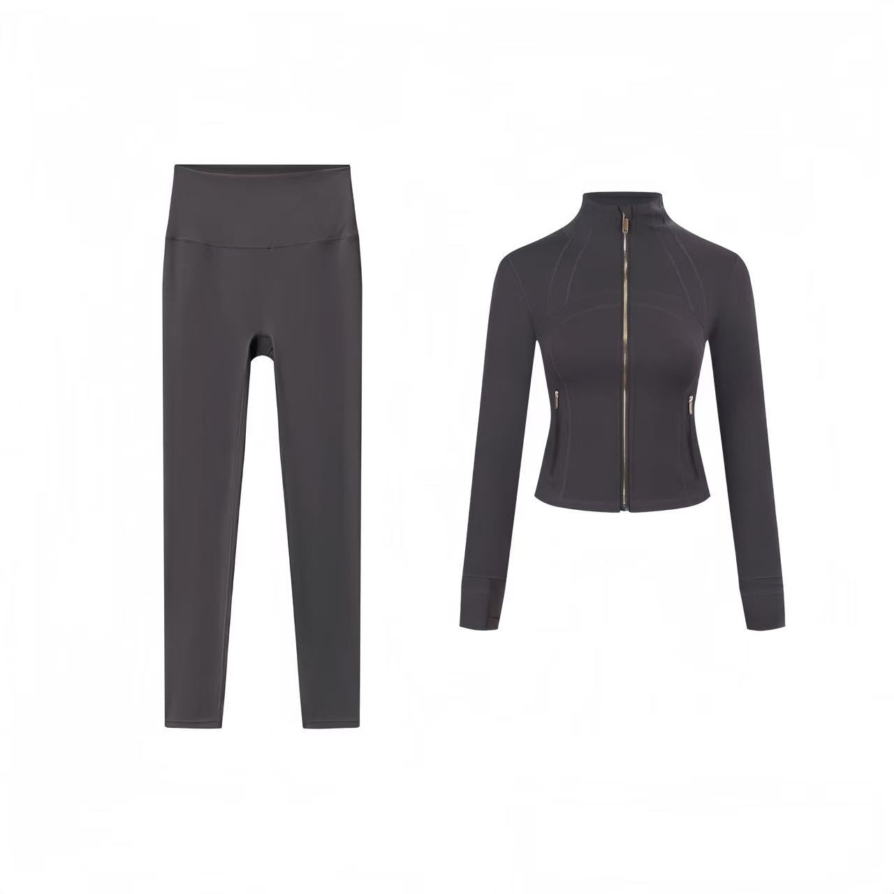 【Gold zipper】Short DF jacket and Cropped pants set
