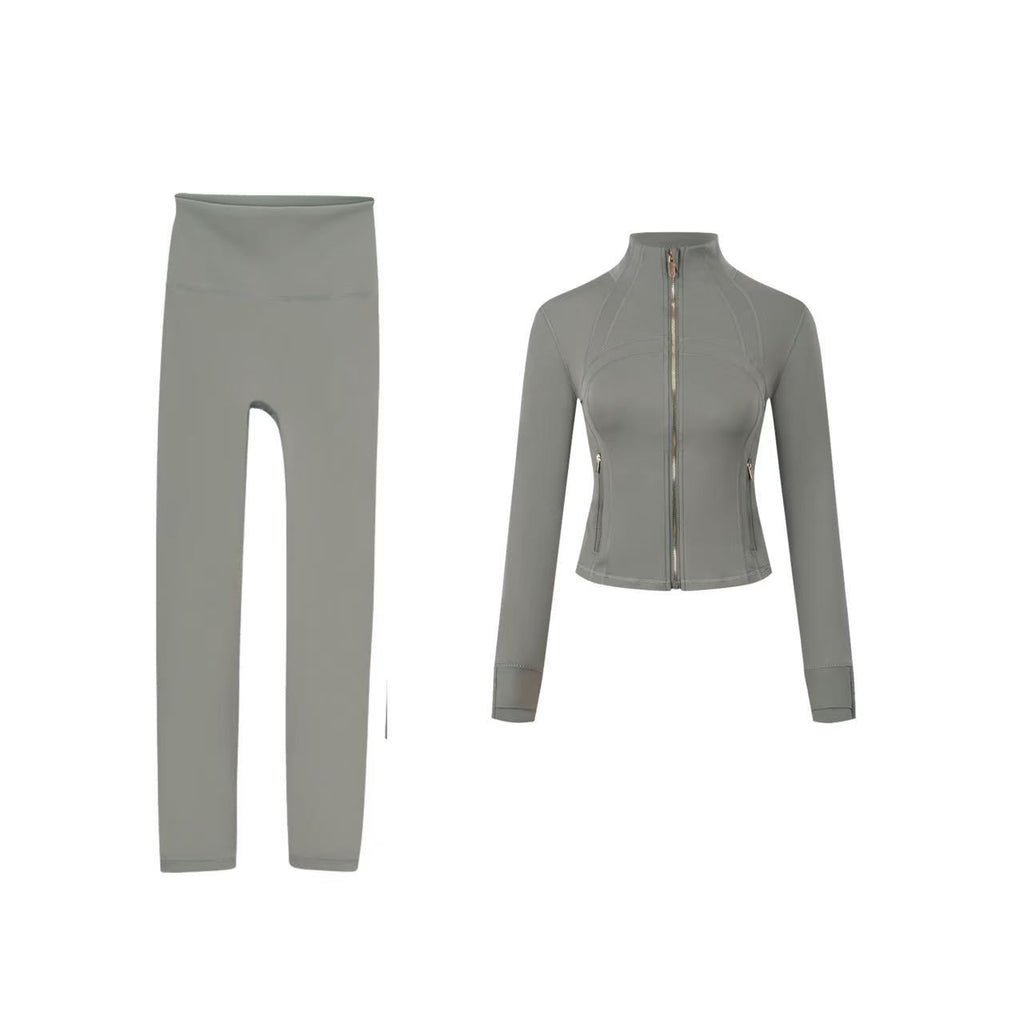 【Gold zipper】Short DF jacket and Cropped pants set