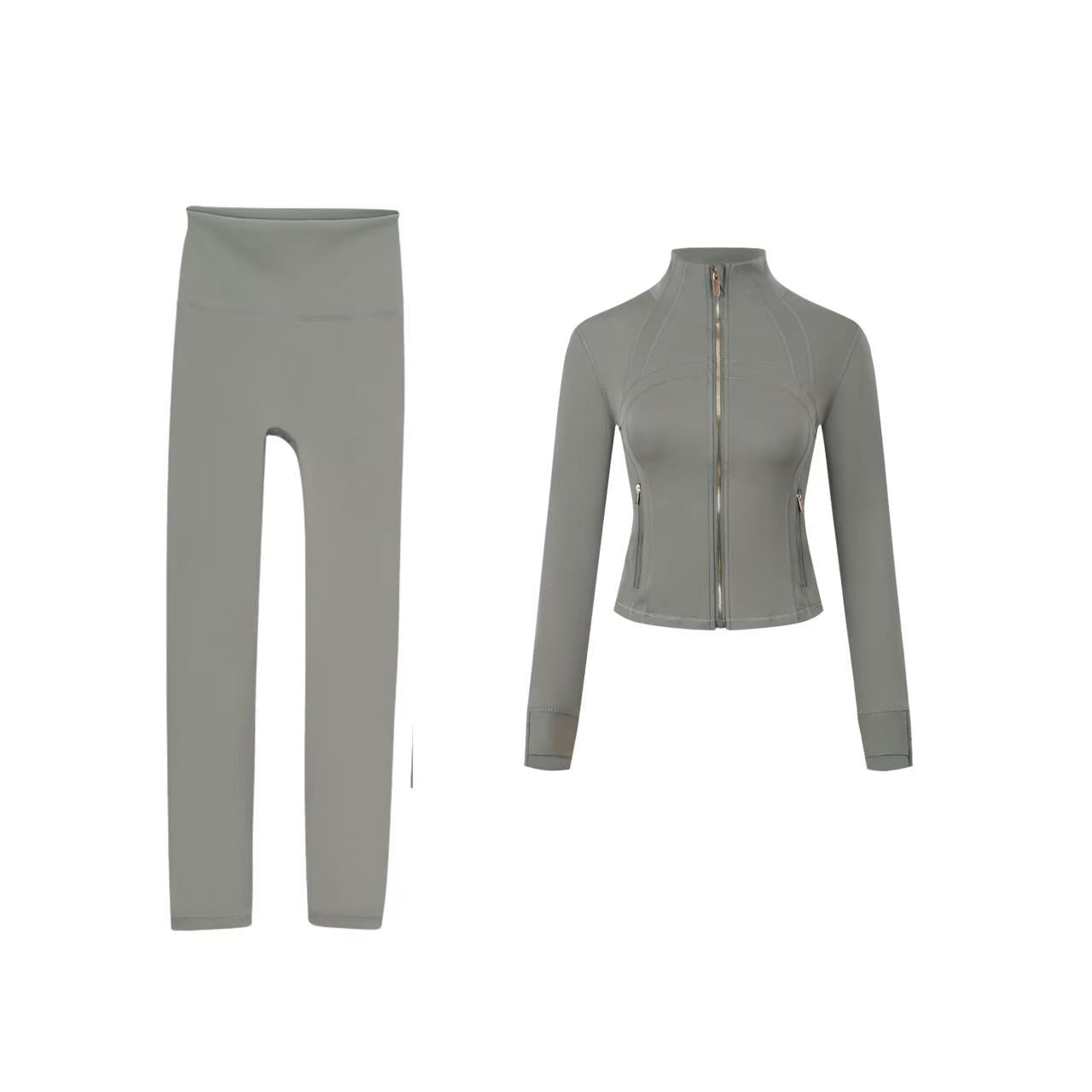 【Gold zipper】Short DF jacket and Cropped pants set