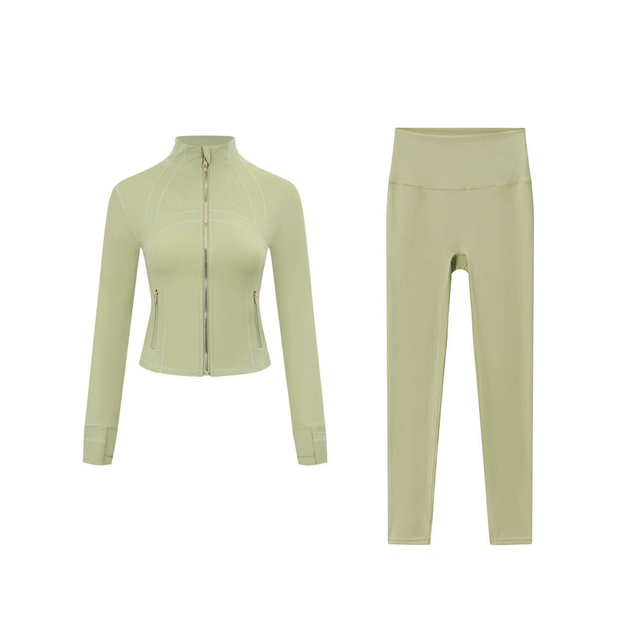 【Gold zipper】Short DF jacket and Cropped pants set