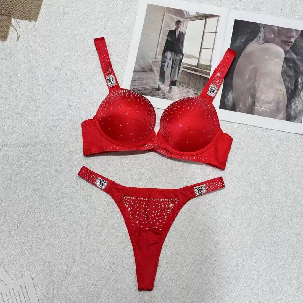 Full Rhinestone Lingerie Set