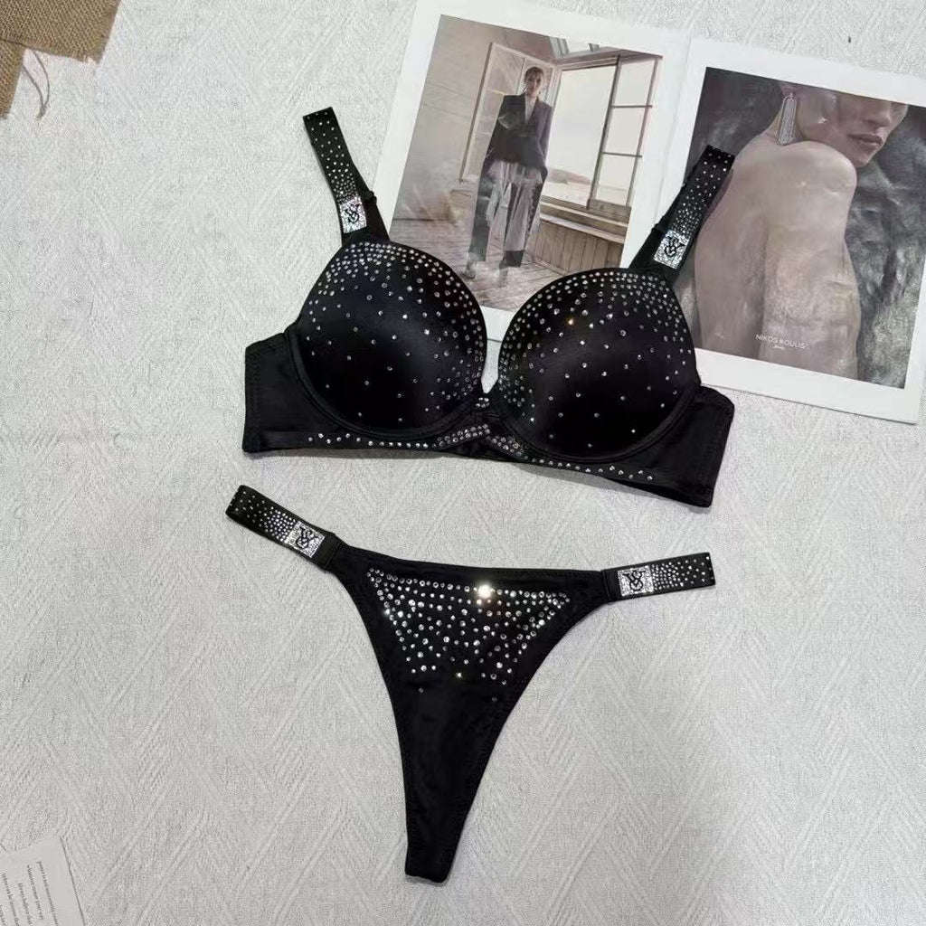 Full Rhinestone Lingerie Set