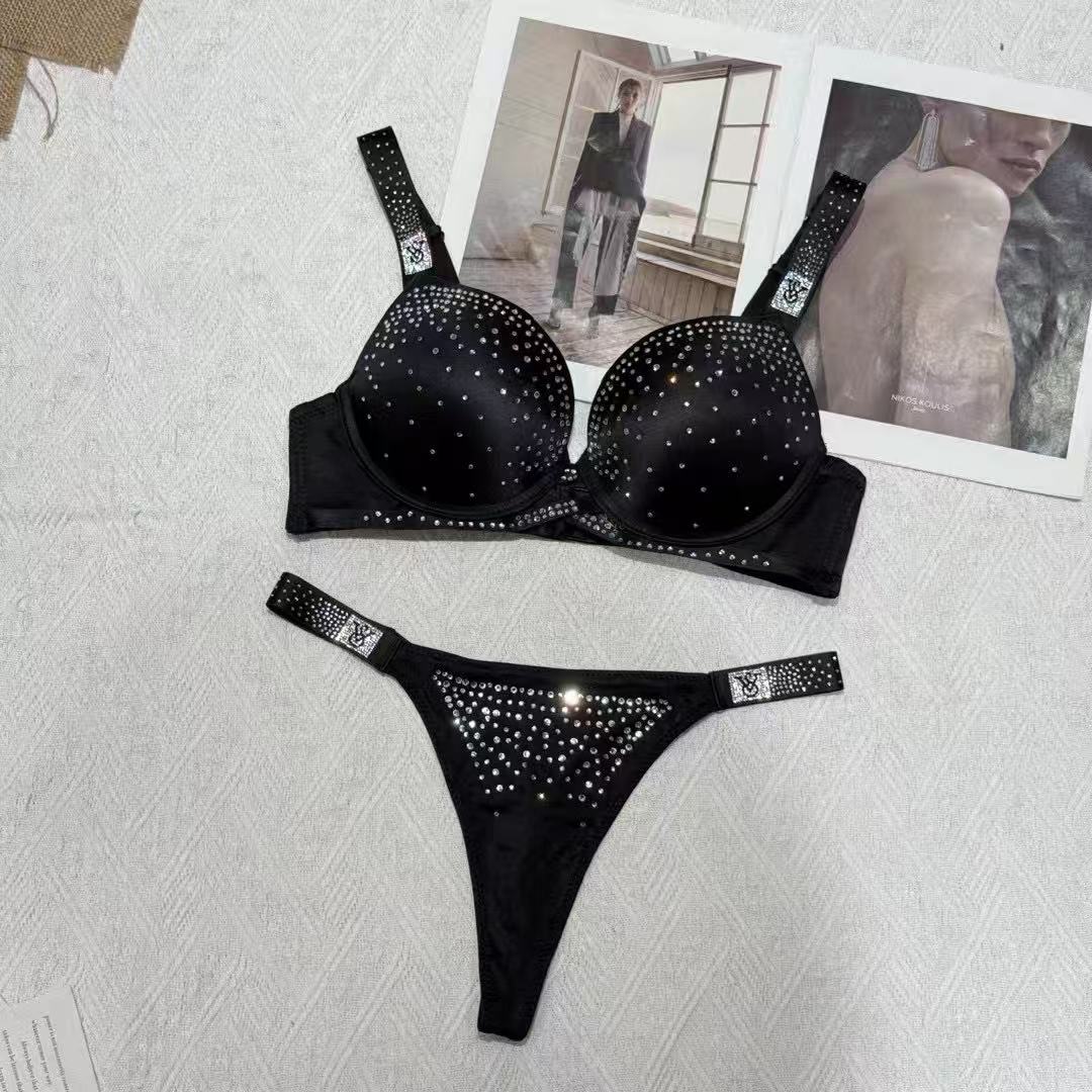 Full Rhinestone Lingerie Set