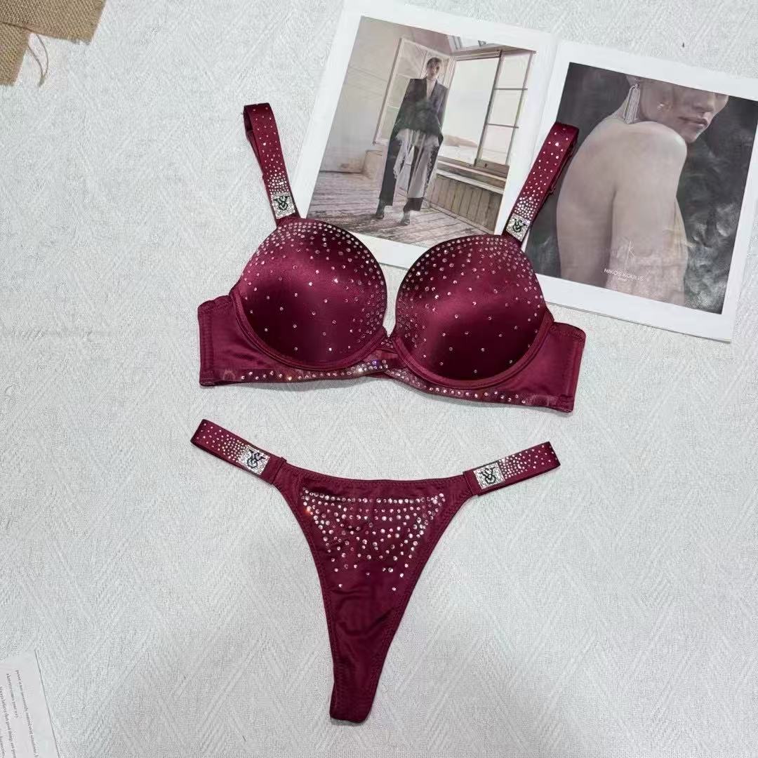 Full Rhinestone Lingerie Set