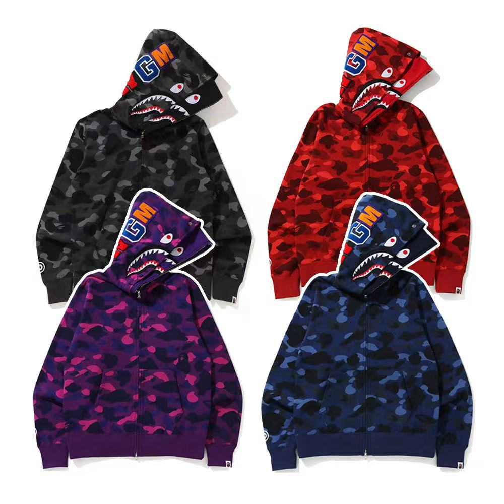 Top-tier version BA** Shark Head Double Hood Hoodie