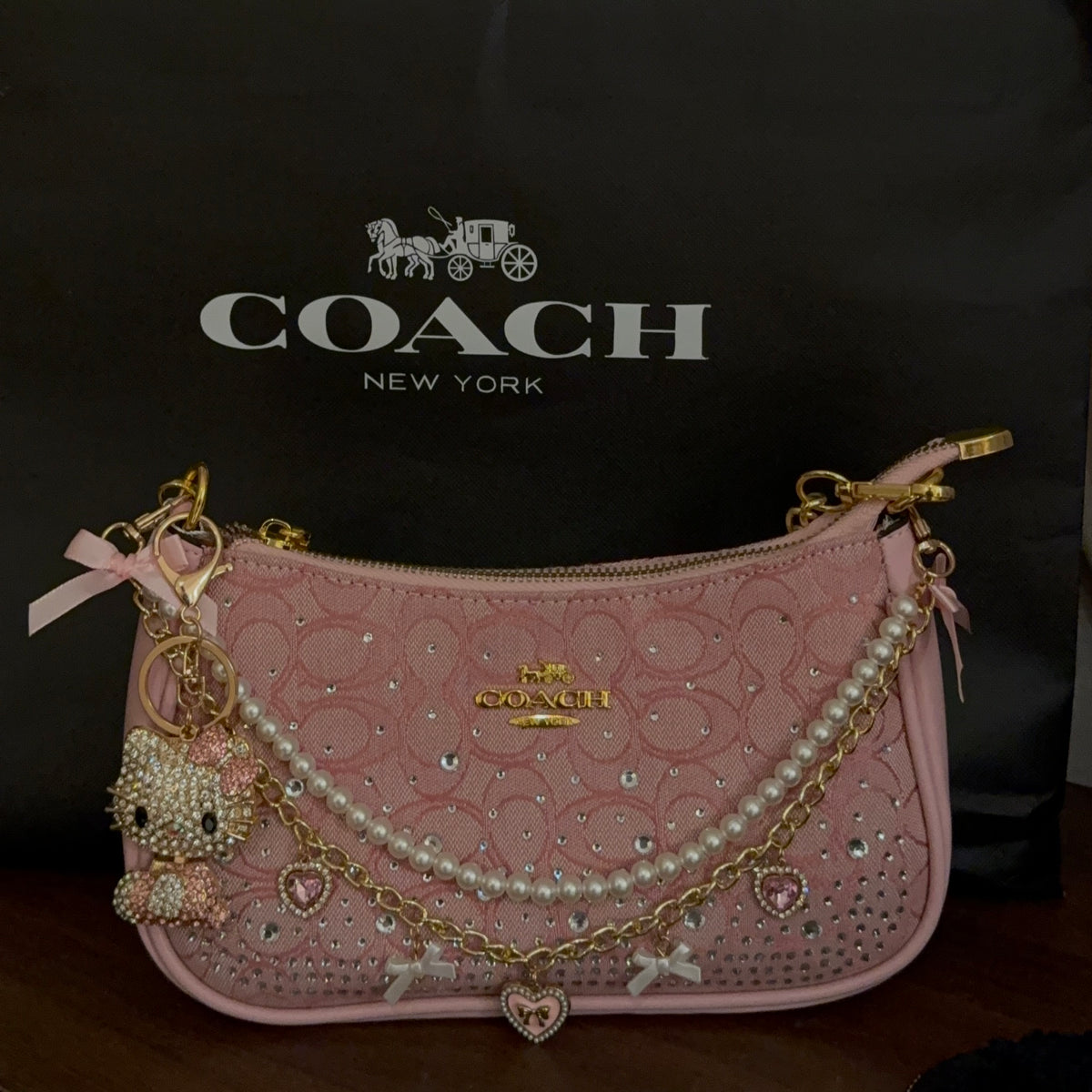 Rhinestone Teri Bag + Charms
