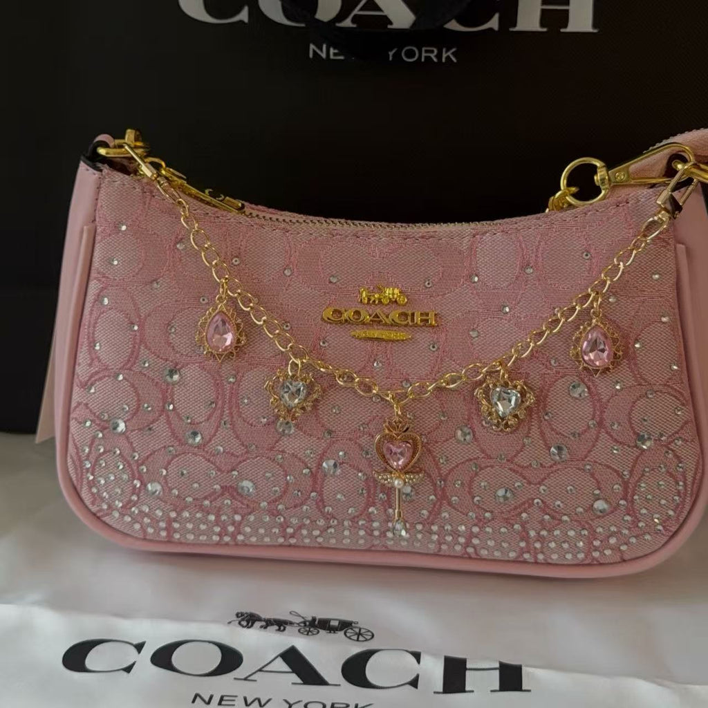 Pink Crystal Teri with charm