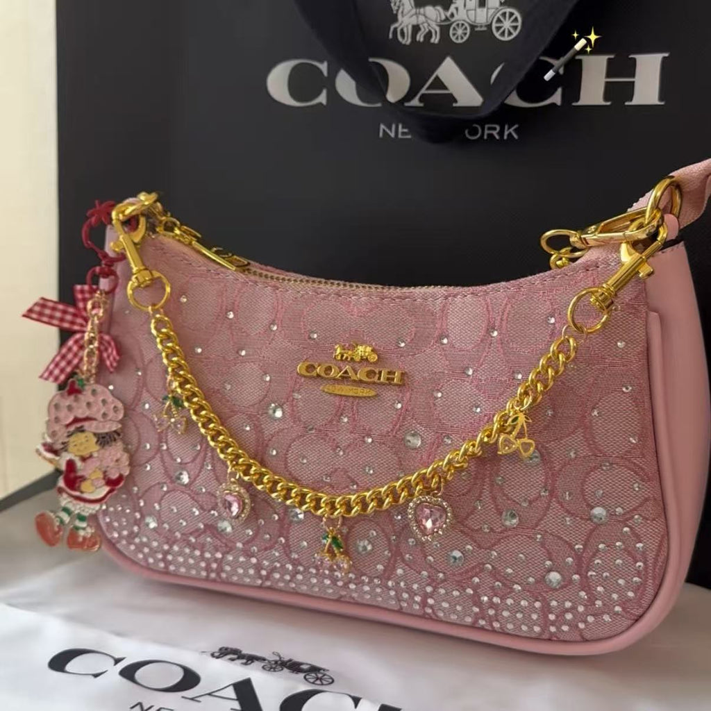 Pink Crystal Teri with charm