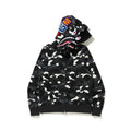 Top-tier version BA** Speckled Glow-in-the-Dark Shark Head Double Hood Hoodie