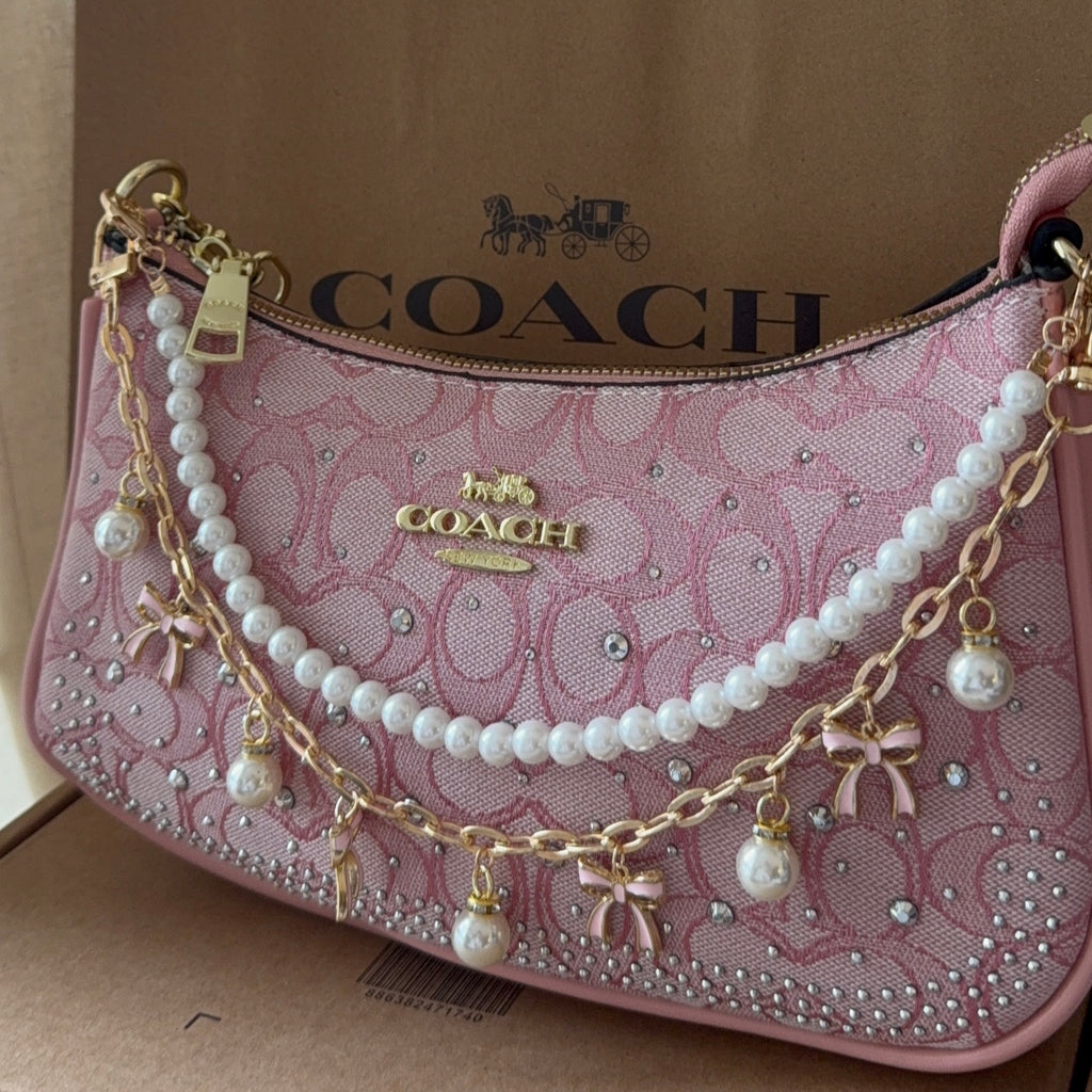 Pink Crystal Teri with charm