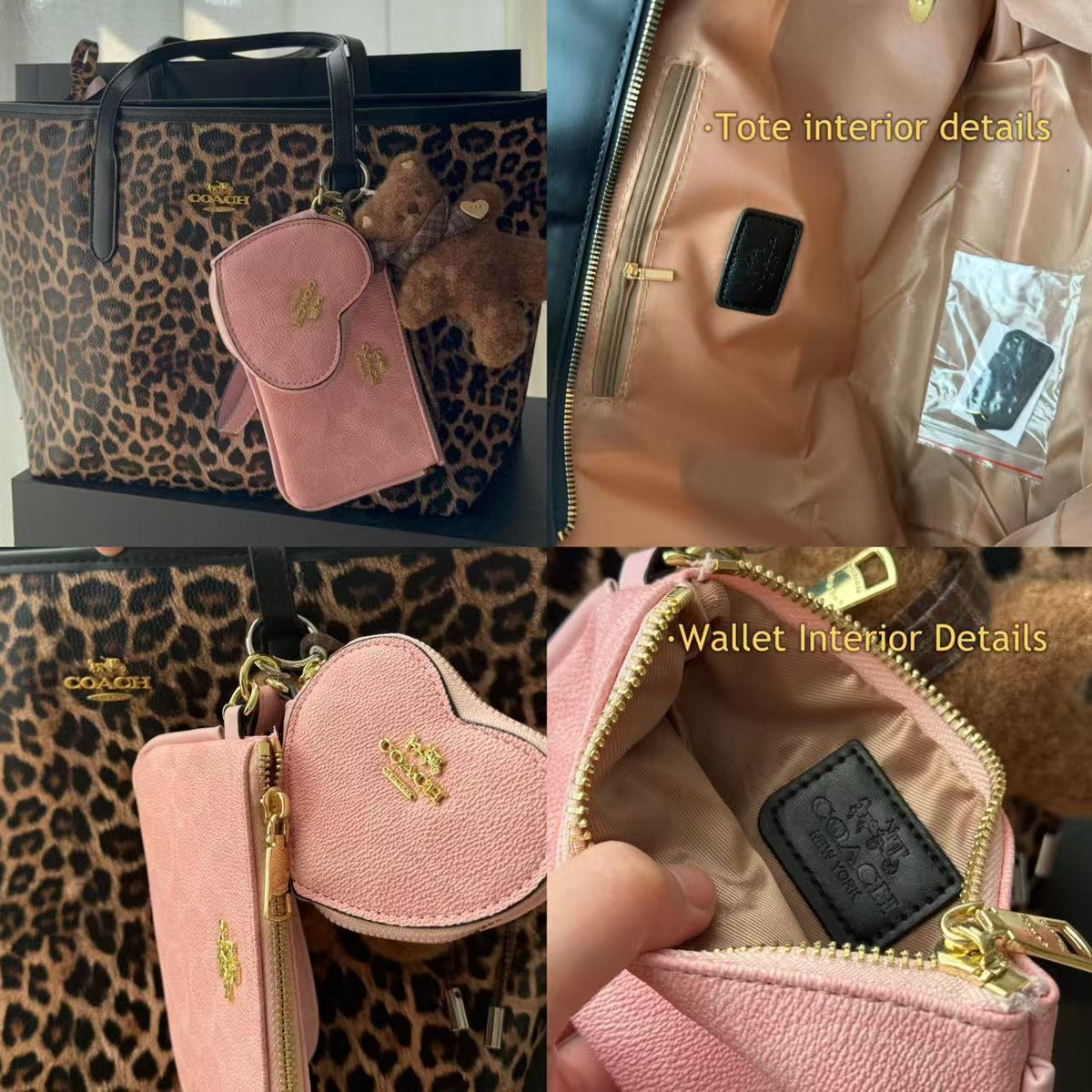 Leopard Tote + Wallet Set