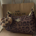Leopard Print Suede Teri Bag With 🤎Charm