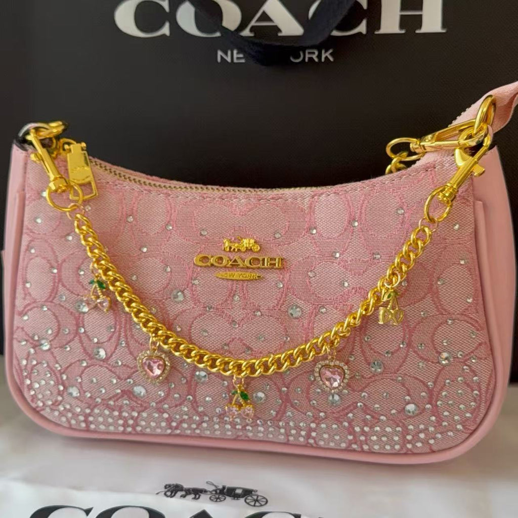 Pink Crystal Teri with charm