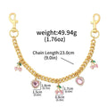 Pink Rhinestone Cherry Charm