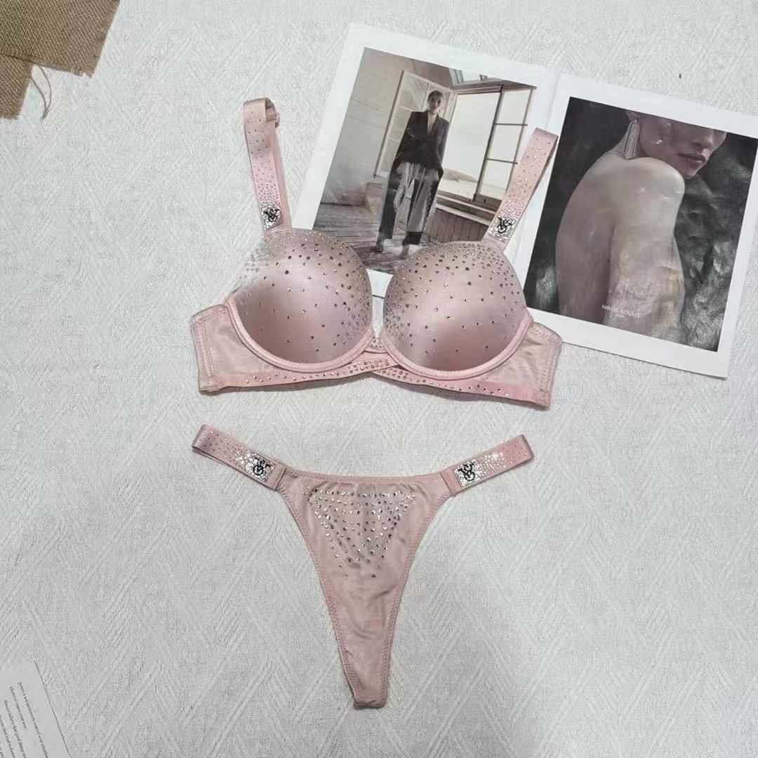 Full Rhinestone Lingerie Set